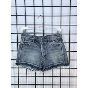 Free People Costello Vintage Frayed Hem Cutoff‎ Denim Shorts Womens 26 OB474619